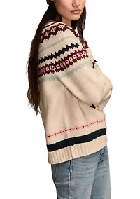 Women's Long Sleeve Fair Isle Sweater