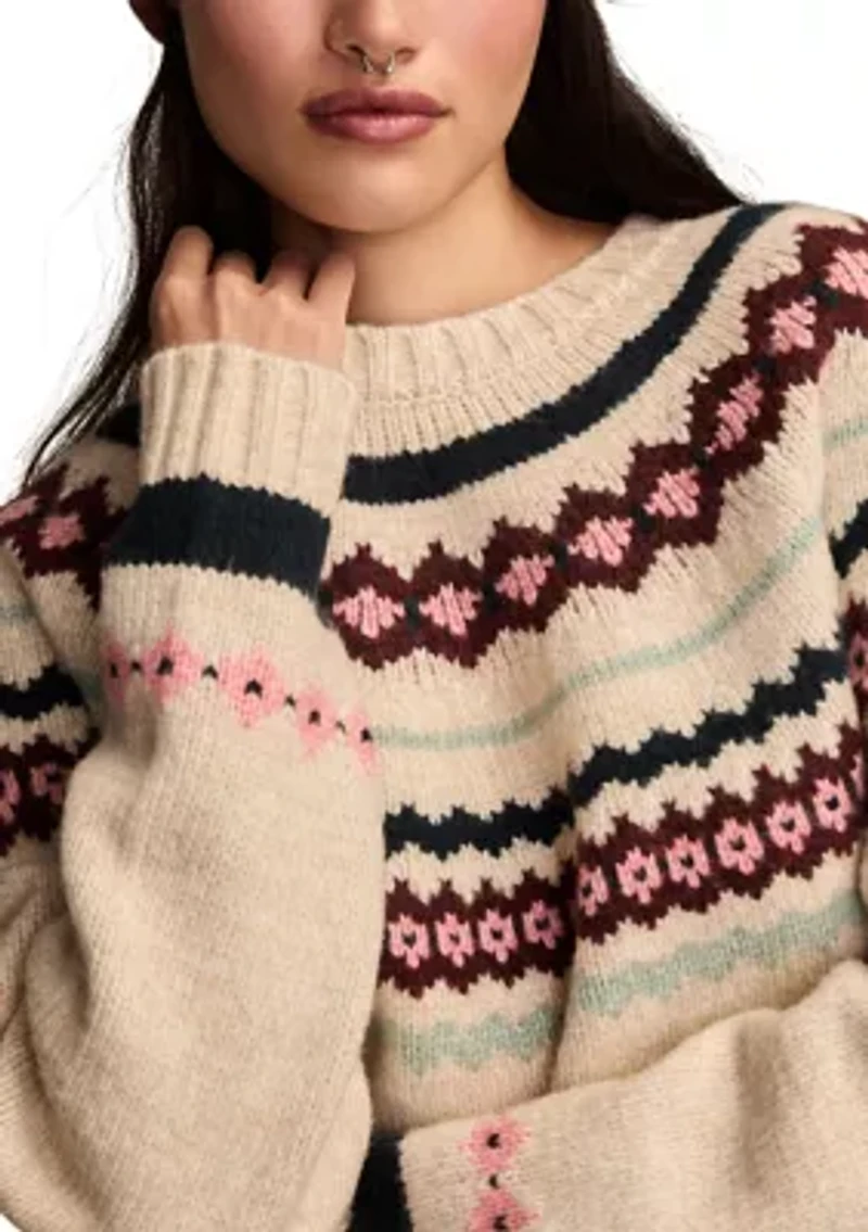 Women's Long Sleeve Fair Isle Sweater