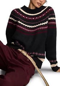 Women's Long Sleeve Fair Isle Sweater