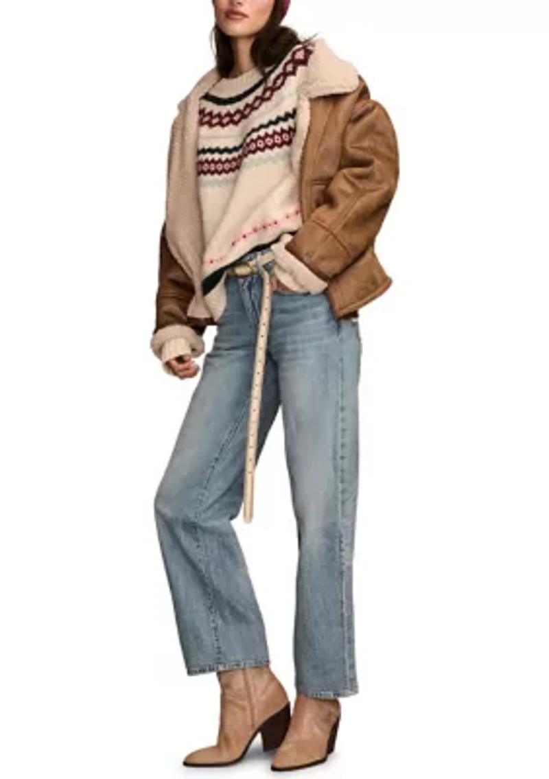 Women's Long Sleeve Fair Isle Sweater