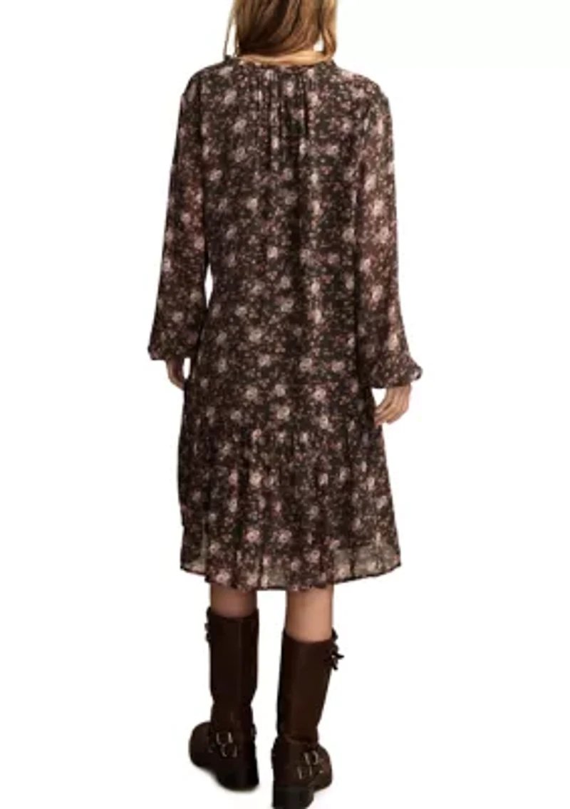 Women's Dropped Waist Floral Mini Dress