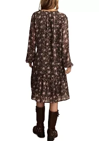 Women's Dropped Waist Floral Mini Dress