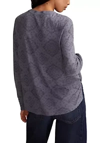 Women's Cloud Knit Printed Top