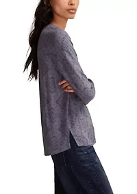 Women's Cloud Knit Printed Top