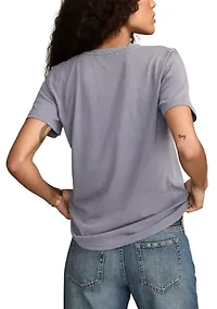 Women's Guitar Hamsa Graphic Crew Neck T-Shirt