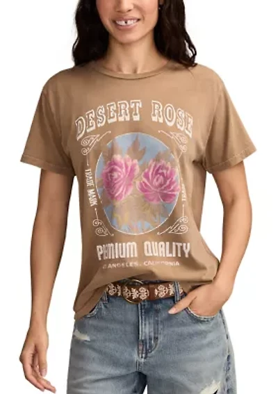Women's Desert Rose Graphic Boyfriend T-Shirt