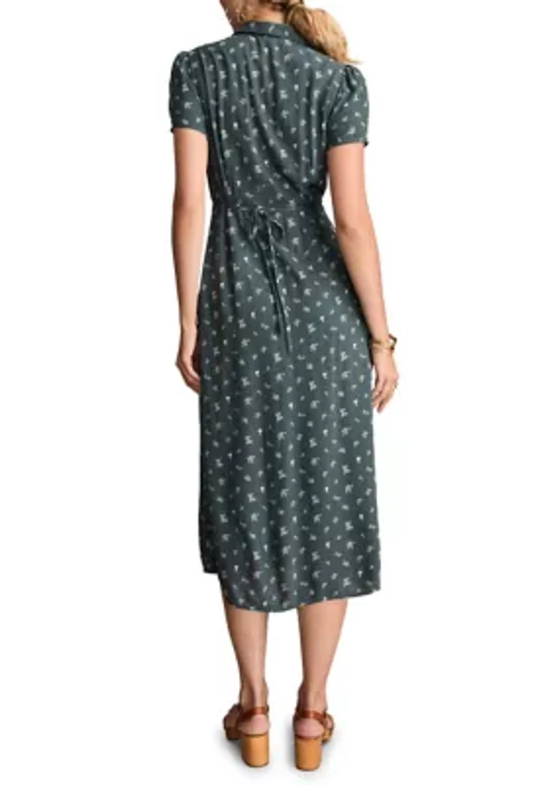 Women's Printed Button Front Dress