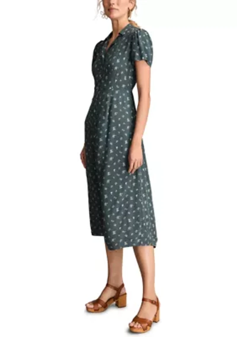 Women's Printed Button Front Dress