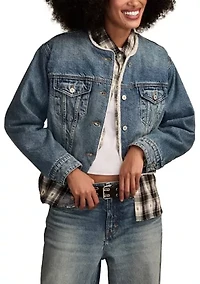 Sherpa Line Collar Denim Jacket