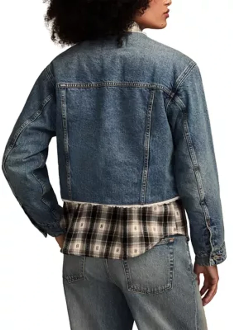 Sherpa Line Collar Denim Jacket