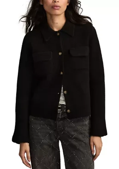 Long Sleeve Two-Pocket Collared Cardigan