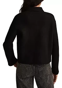 Long Sleeve Two-Pocket Collared Cardigan