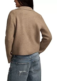 Long Sleeve Two-Pocket Collared Cardigan