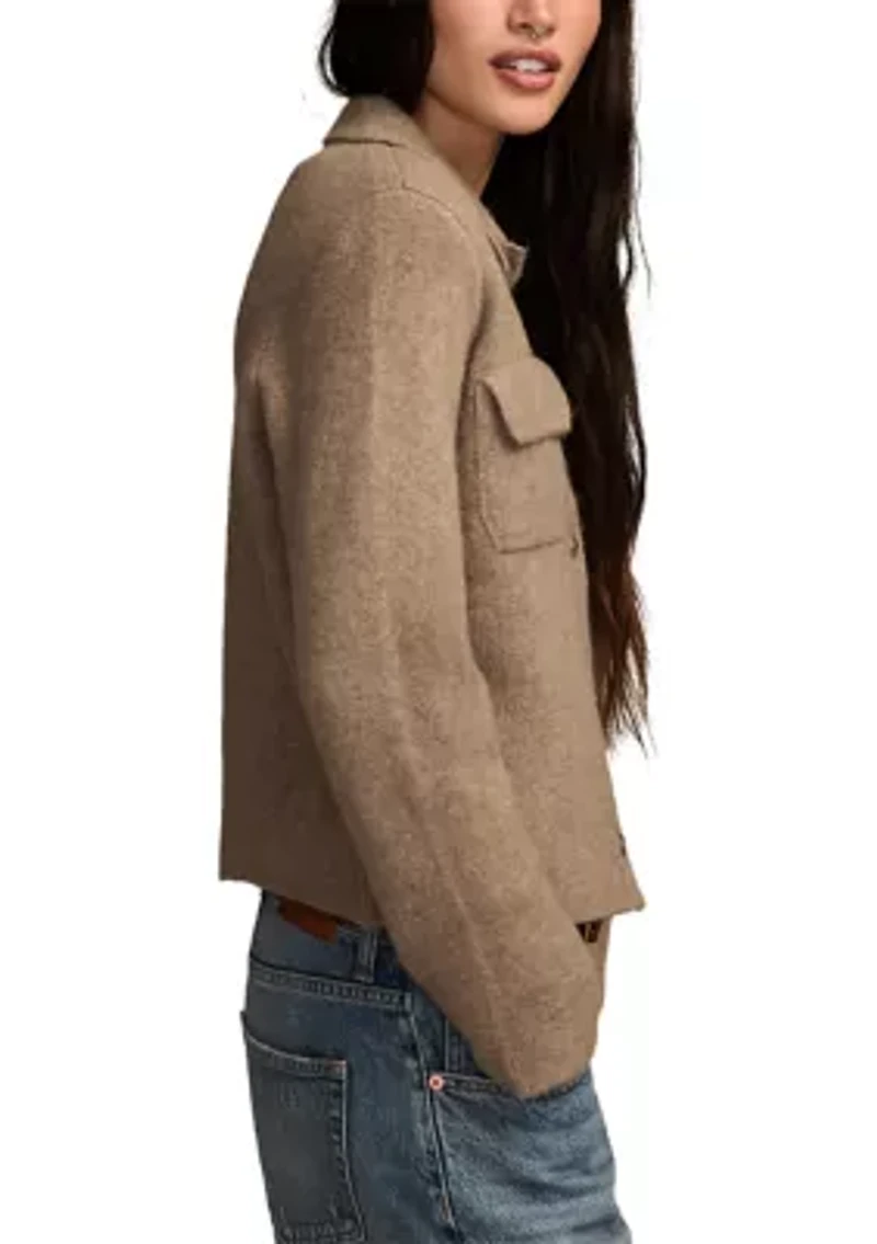 Long Sleeve Two-Pocket Collared Cardigan