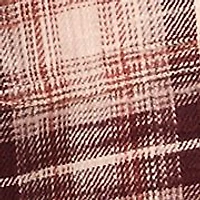 Women's Plaid Printed Frayed Hem Shirt