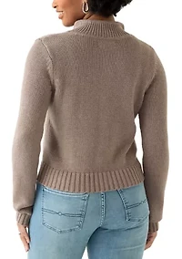 Women's Button Front Collared Cardigan