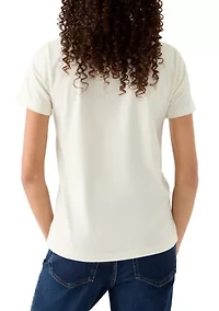 Short Sleeve Cross Stitch Graphic T-Shirt