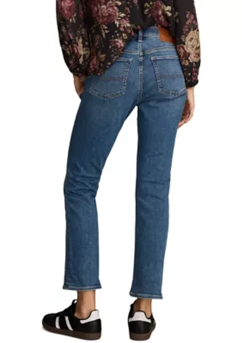 Women's Mid-Rise Sweet Cuff Cropped Jeans