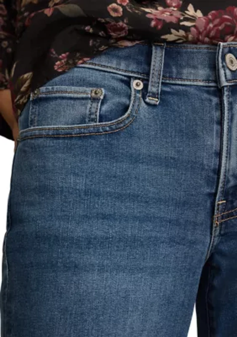 Women's Mid-Rise Sweet Cuff Cropped Jeans