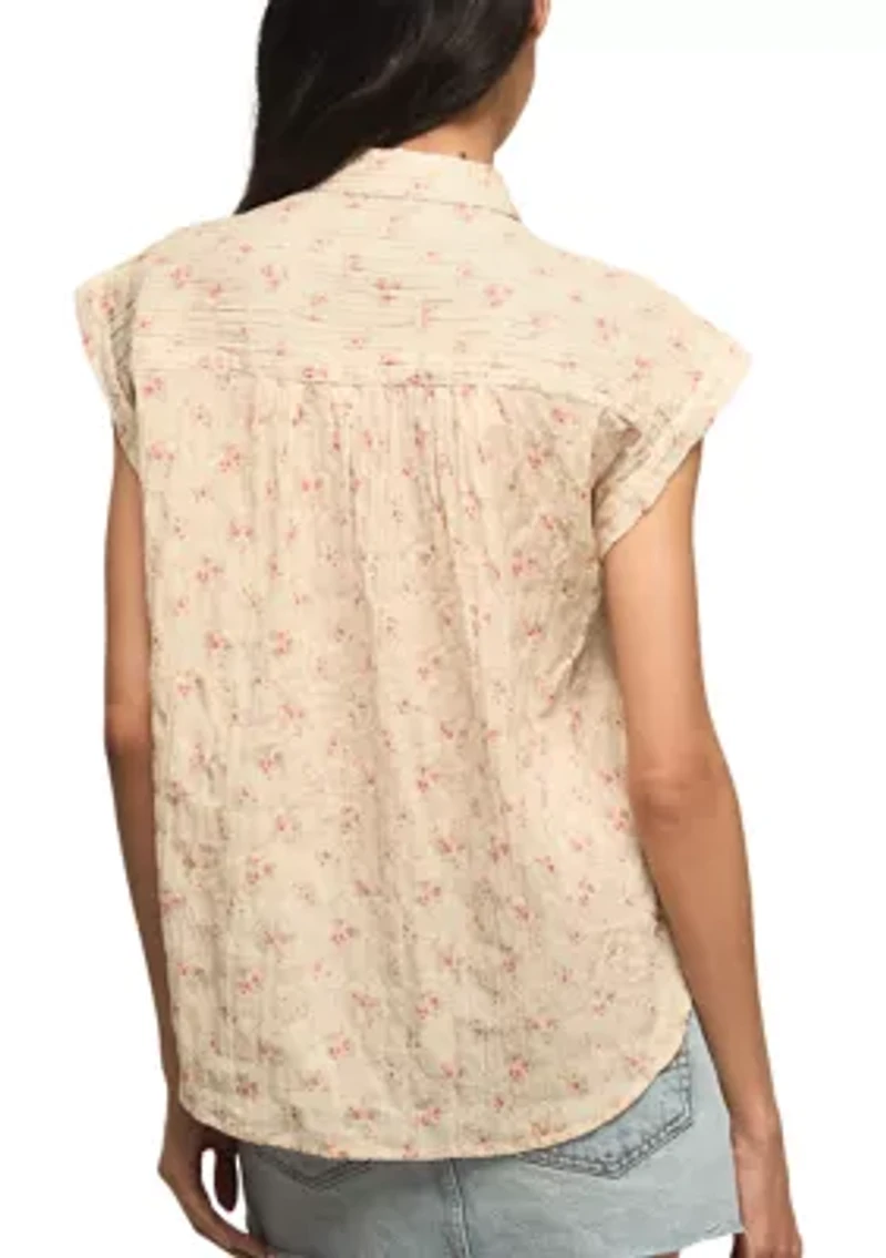 Women's Banded Sleeve Button Up Shirt