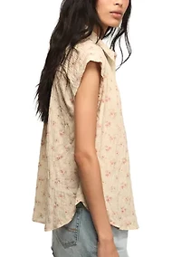 Women's Banded Sleeve Button Up Shirt