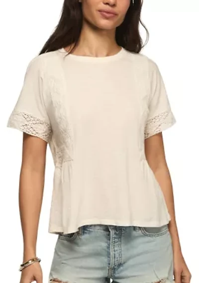 Lace Trimmed T-Shirt