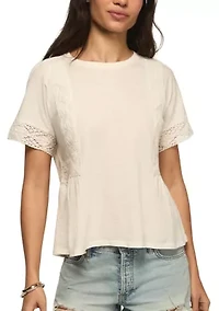 Lace Trimmed T-Shirt