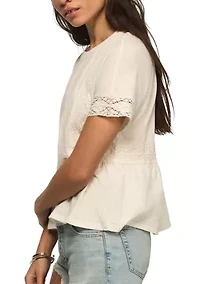 Lace Trimmed T-Shirt