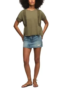 Lace Trimmed T-Shirt