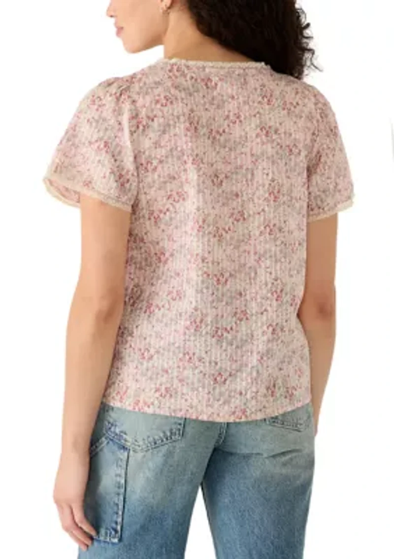 Women's Flutter Sleeve Top