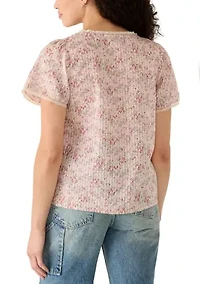 Women's Flutter Sleeve Top