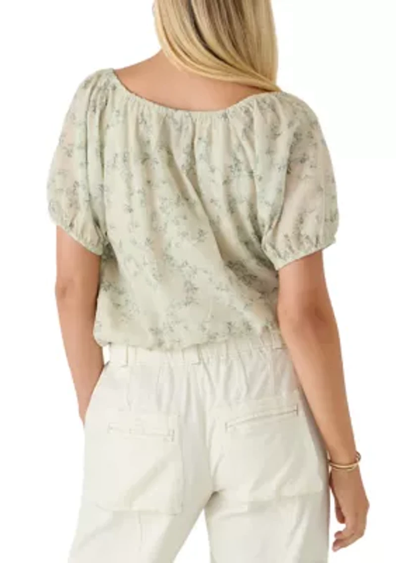 Women's Puff Sleeve Bubble Top