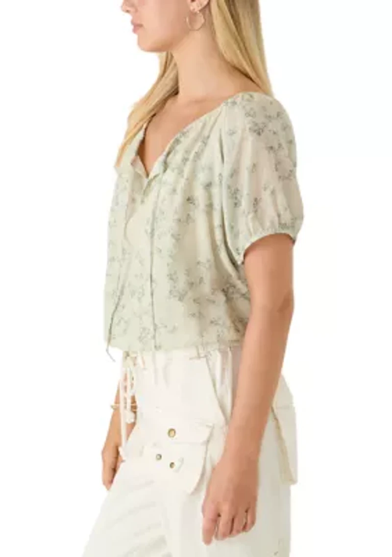 Women's Puff Sleeve Bubble Top