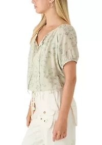 Women's Puff Sleeve Bubble Top