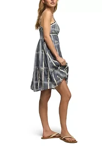 Embroidered Plaid Mini Dress
