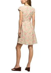 Women's Cap Sleeve Printed Mini Dress