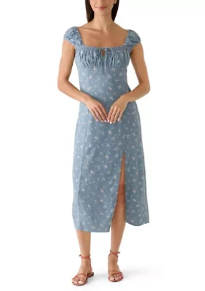 Women's Sweetheart Cap Sleeve Midi Slip Dress