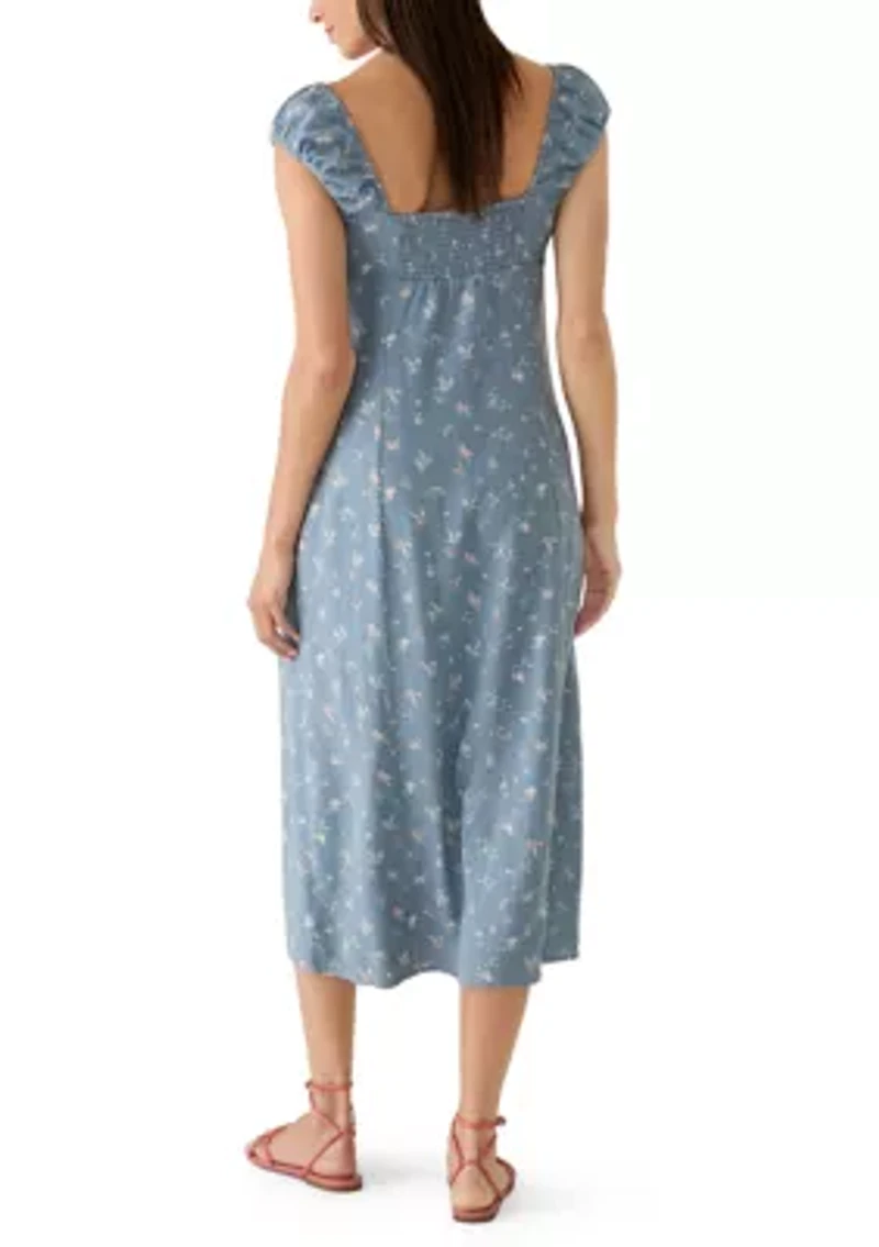 Women's Sweetheart Cap Sleeve Midi Slip Dress
