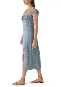 Women's Sweetheart Cap Sleeve Midi Slip Dress