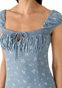 Women's Sweetheart Cap Sleeve Midi Slip Dress