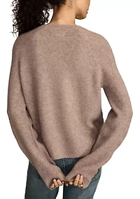 Long Sleeve Pug Crew Neck Sweater