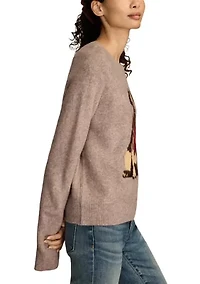 Long Sleeve Pug Crew Neck Sweater