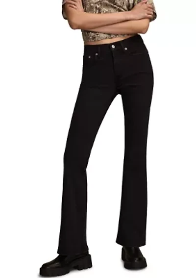 Steve High-Rise Black Flare Jeans