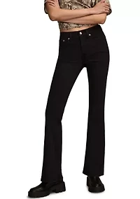 Steve High-Rise Black Flare Jeans