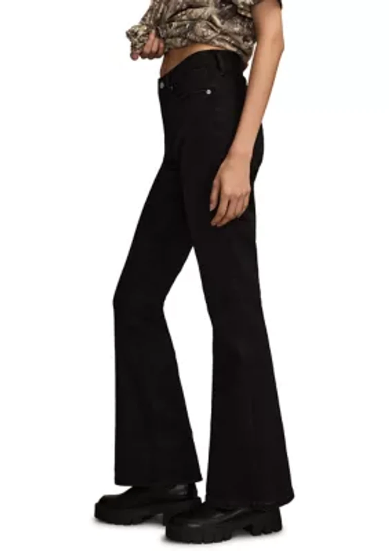 Steve High-Rise Black Flare Jeans