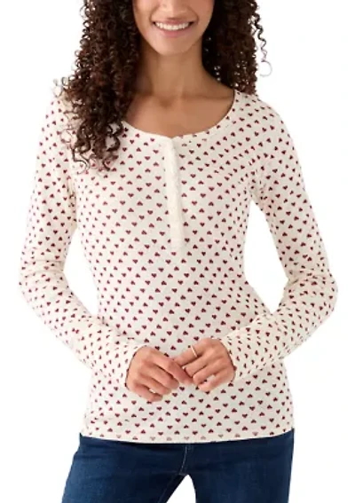 Long Sleeve Valentine's Henley Top