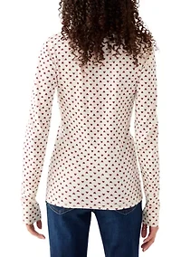 Long Sleeve Valentine's Henley Top