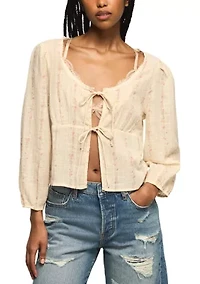 Women's Festival Cutwork Flyaway Blouse
