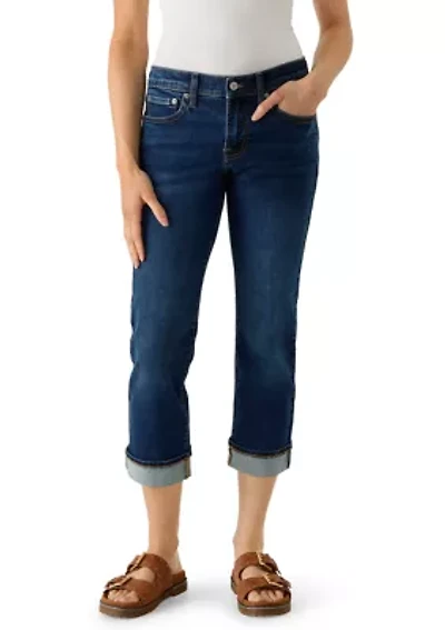 Mid-Rise Sweet Cuff Cropped Jeans