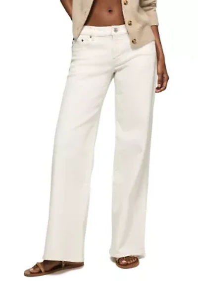 Mid Rise Sweet Wide Leg Jeans